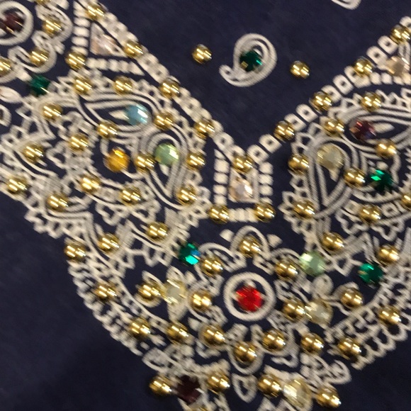 SAKS FIFTH AVENUE BEJEWELED SCARF - Picture 4 of 15